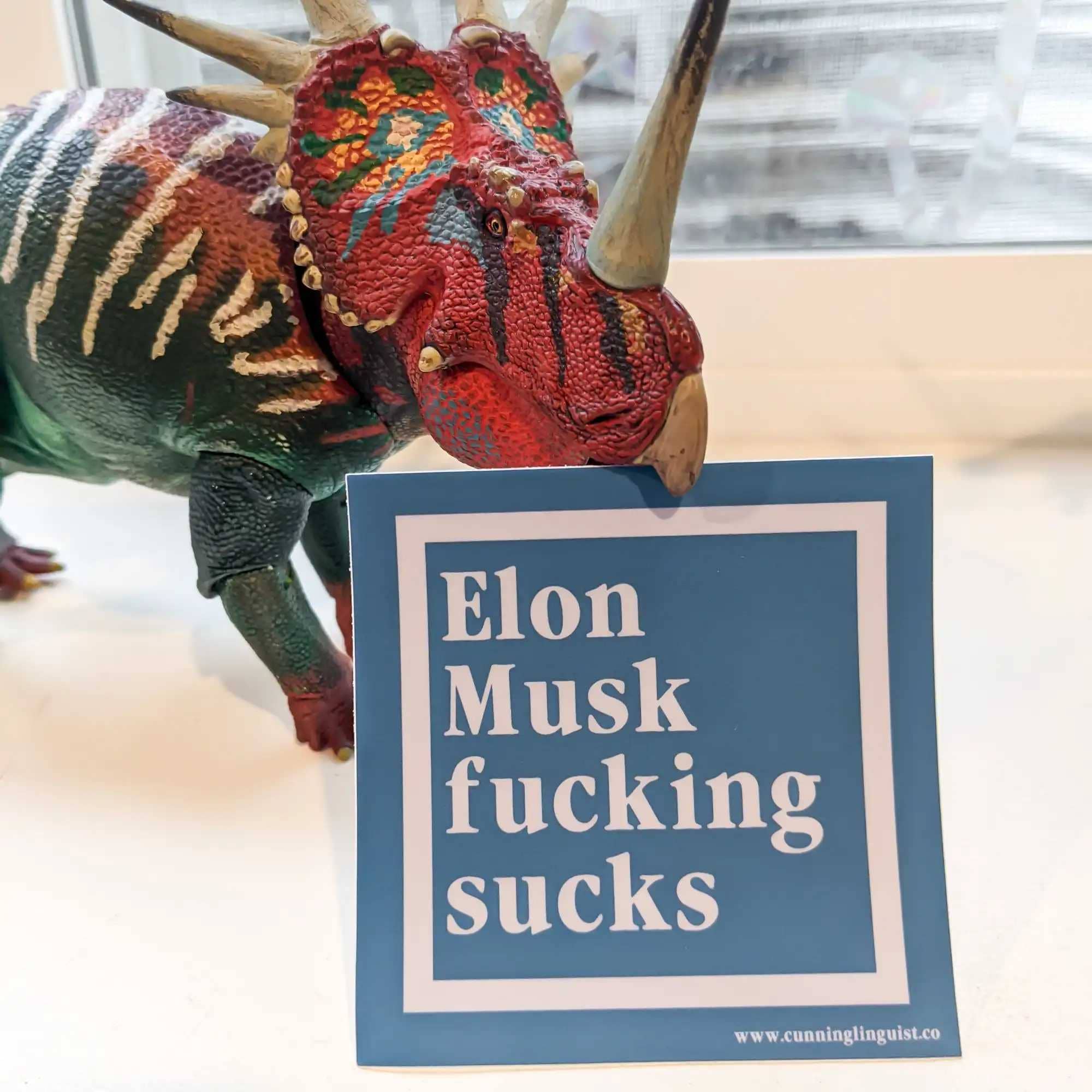 Cunning Linguist Co. - Wholesale Sticker - Elon Sucks sticker2