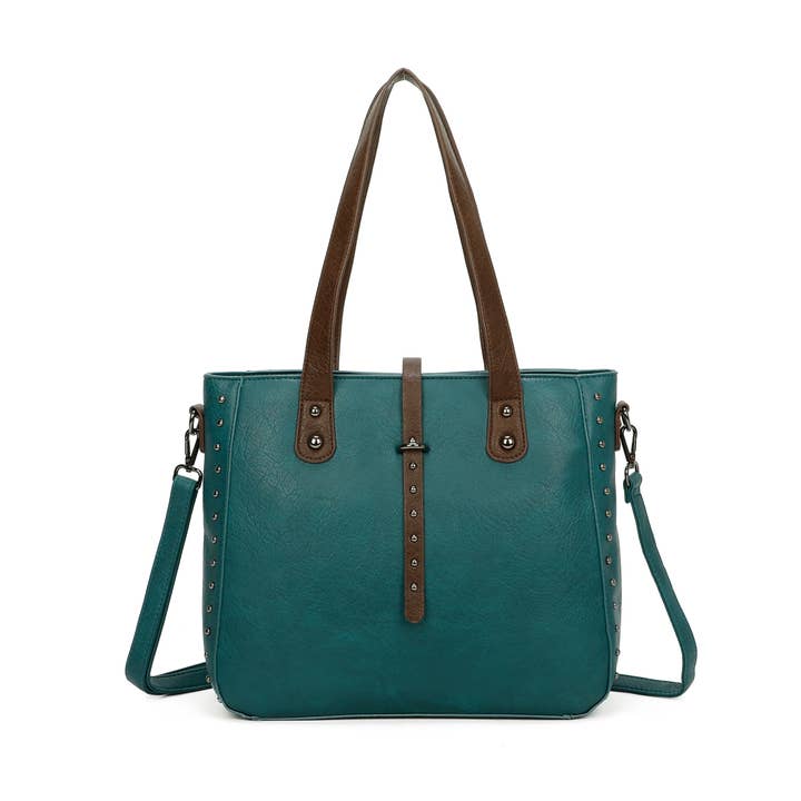 Superbia Medium Size Two-Toned Studs Details Tote Bag-9316 for wholesale by Superbia