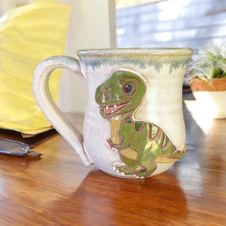 MudWorks Pottery - Wholesale Coffee Mug - T-Rex Mug