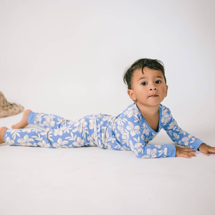 Coco Moon - Wholesale Sleepwear Set - Kids - Plumeria Dreams Long Bamboo Pajamas3