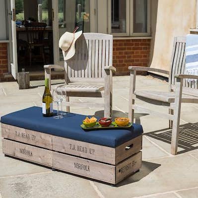 Outdoor Long Footstools for wholesale by Tiffany Jayne