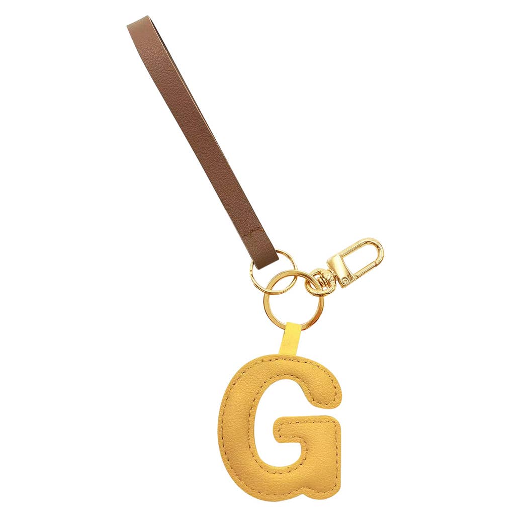 Fashion City – wholesale Keychain – Women's – Alphabet Faux Leather Key Chain Bag Charm16