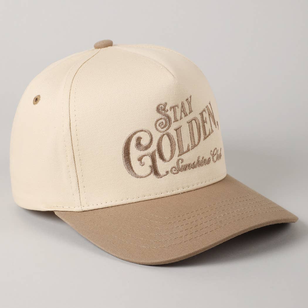 Fashion City - Vente Casquette de camionneur – femme - Casquette Trucker Brodée Stay Golden Sunshine Club2