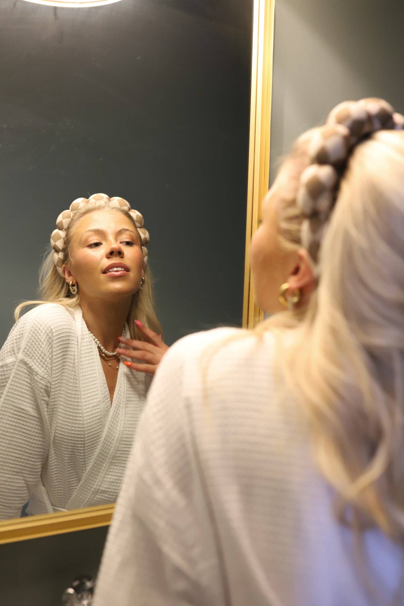 KAXI - Vente Bandeau pour le spa - Ensemble bandeau + bracelet "Get Ready with Me"7