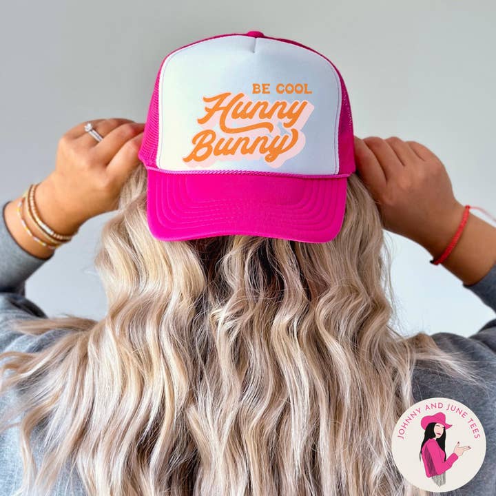 Johnny and June Tees – Engroshandel Trucker hat - Dame – Vær cool Hunny Bunny Påske Retro Trucker Cap, Retro Trucker3