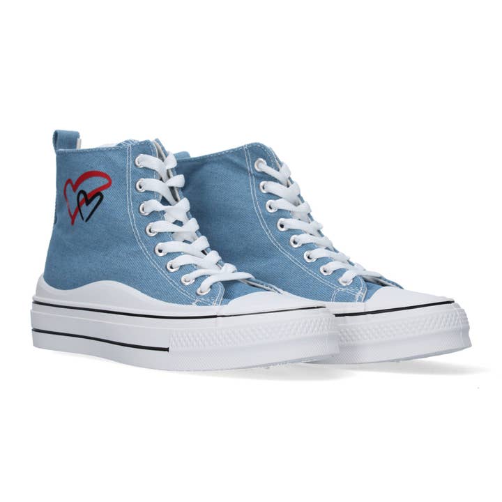 Blue Platform Lace-Up Sports Shoes for Women for wholesale by Brideluxe Mayorista