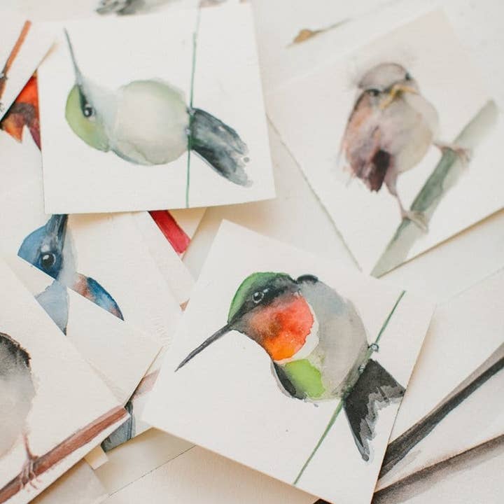 Holly Wach Art LLC - Venta al por mayor Ilustración - Lámina giclée de Fledgling Piping Plover IV ~ «Pequeñas maravillas»