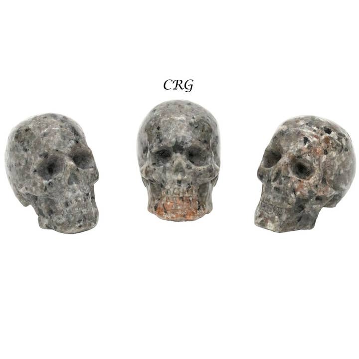 Qty 1 - Syenite Skull Halloween for wholesale by Crystal River Gems LLC