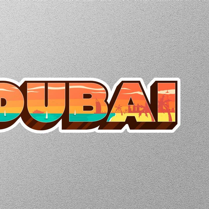 Dubai rejse klistermærke for engroshandel hos GraffMerch.com