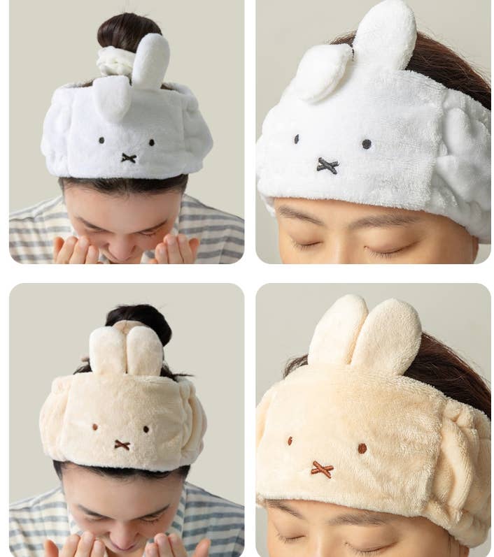 Wholesale Miffy Face Velboa Soft Wash Headband- Wide Style for