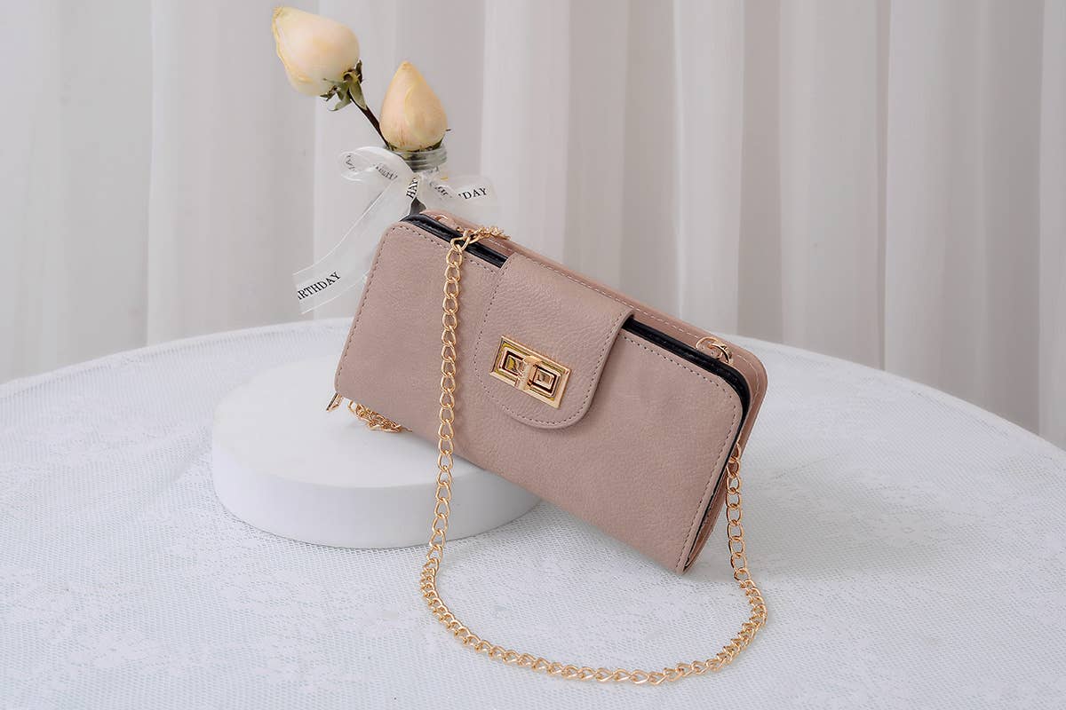 MiMi Wholesale - Wholesale Crossbody Bag - Women's - AD041 Turn Lock Crossbody Wallet23