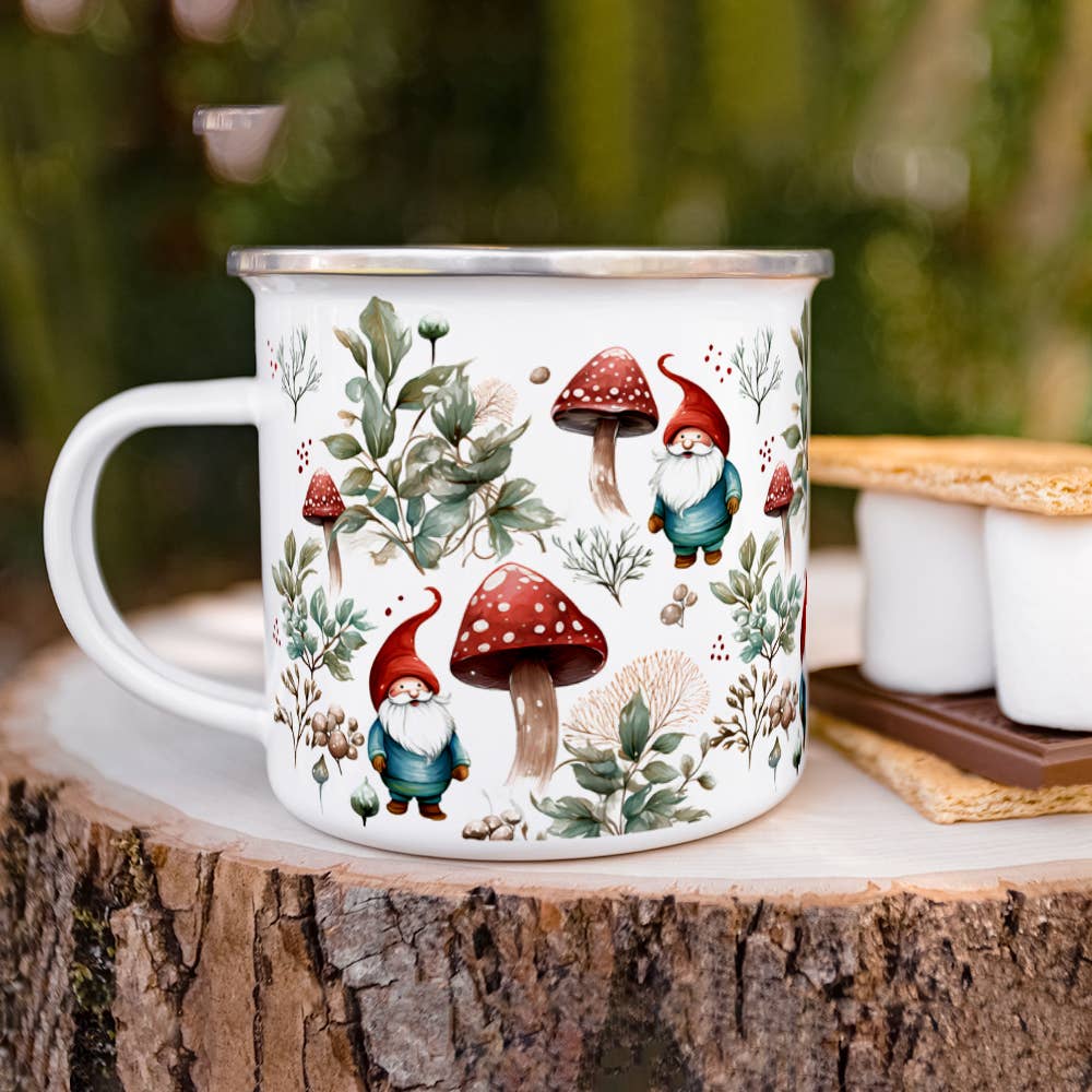 Loftipop - Vente Tasse à café - Tasse de camping Cottagecore Woodland Mushroom Gnome, cadeaux de vacances2