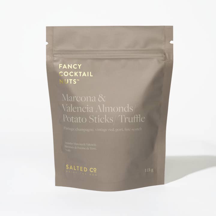 Salted Co Fancy Cocktail Nuts - Wholesale Nuts - 07 Marcona & Valencia Almonds, Potato Sticks, Truffle