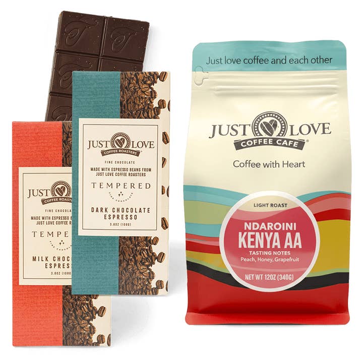 Chocolate Lover's Combo for wholesale by Just Love Coffee Roasters
