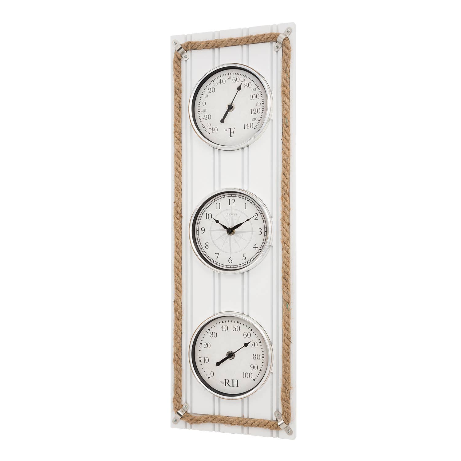 La Crosse Technology, Ltd. - Wholesale Wall Clock - Beadboard Clock with Temperature and Humidity2
