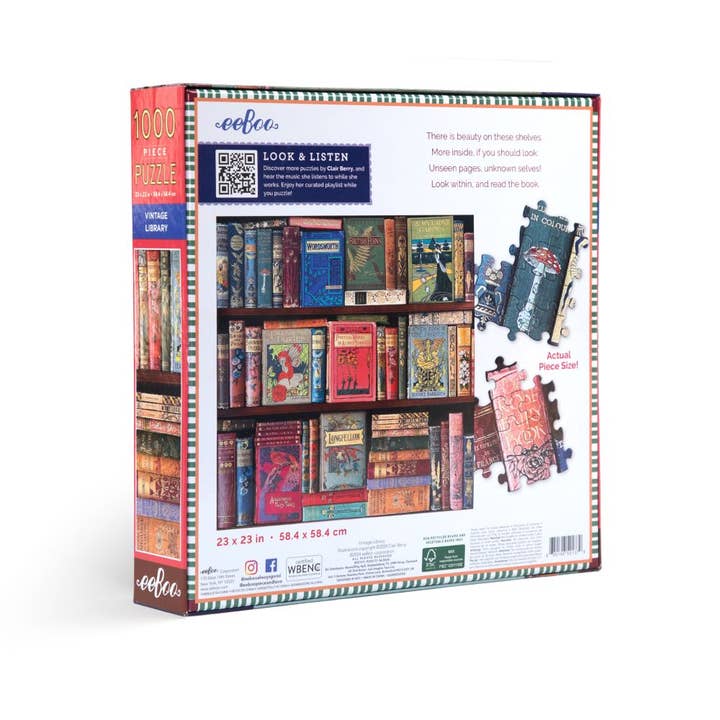 Bobangles - Wholesale Puzzle - Adult - eeBoo 1000 Pc Puzzle - Vintage Library