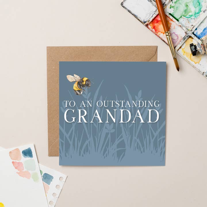 lil wabbit - Wholesale Father's Day Card - Bee Outstanding Grandad card