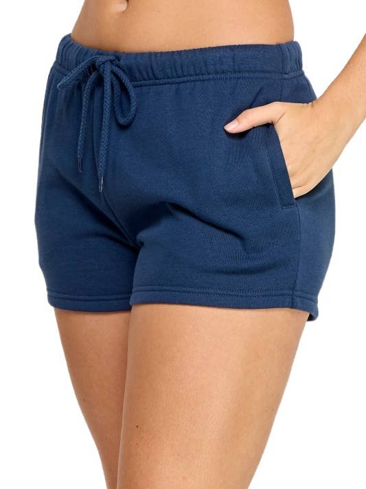 Shorts basici in pile con tasche laterali per la vendita all'ingrosso da parte di Vanilla Monkey