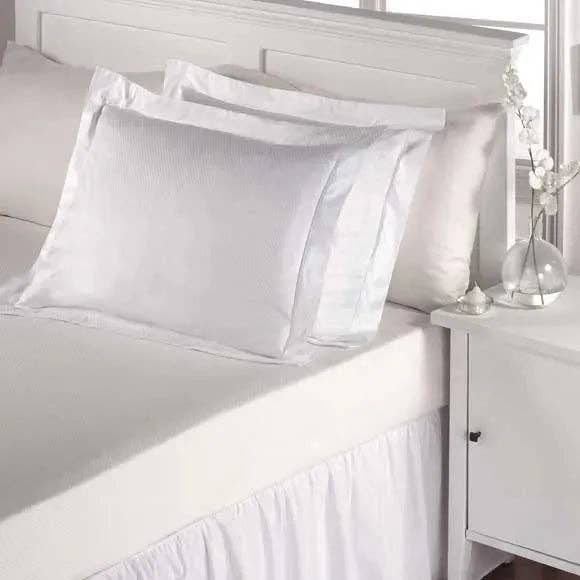 T-300 Micro check Collection White Blended Sheetings for wholesale by Rifz Textiles Inc