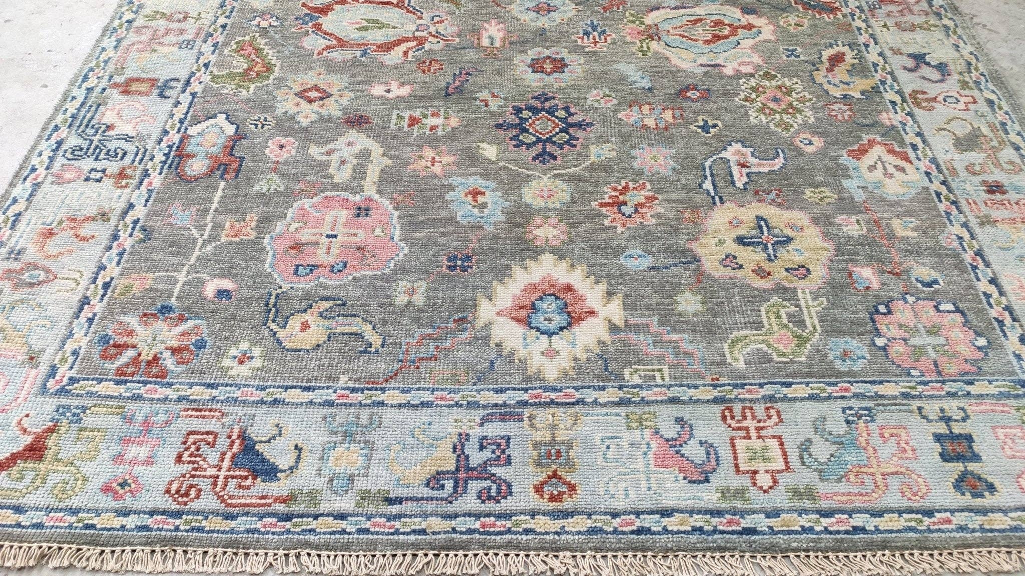 Banana Manor Rug Co. - Wholesale Area Rug - Bianca  8x10 Grey Hand-Knotted Oushak Rug21