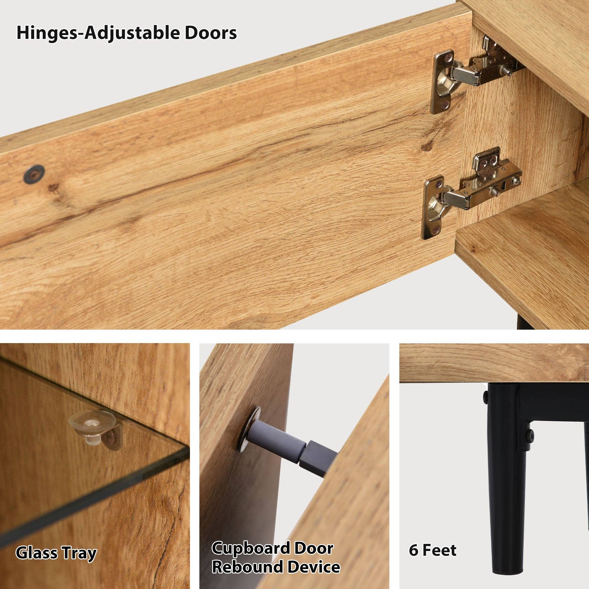 Urban Meuble - Wholesale Console Table - Modern wood grain effect TV stand with variable LED lights TRIEVAIT9