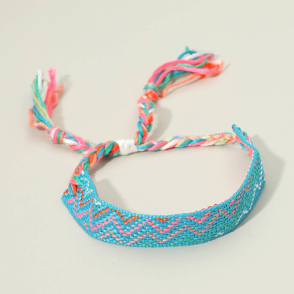 Sensibling Corp. - Vente Bracelet tissé/tressé - 12PCS - Bracelets d'amitié tressés réglables colorés avec nœud coulissant4