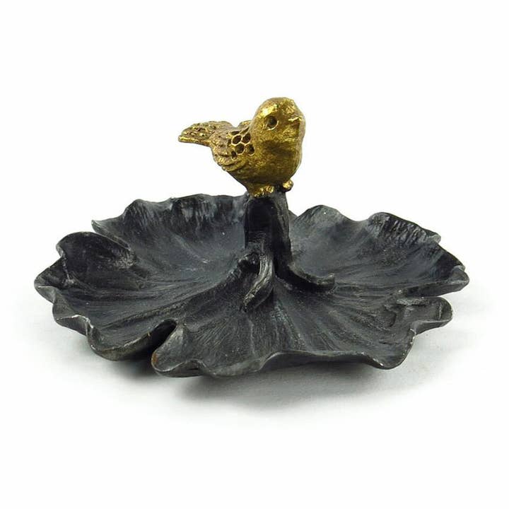 Vagabond Vintage - Wholesale Jewelry Dish - Pewter Bird Jewelry Tray