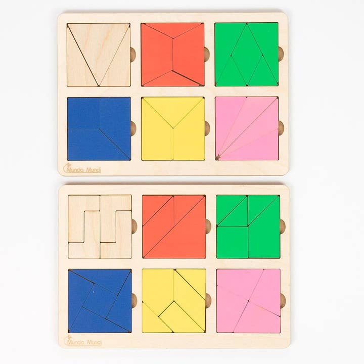 Build-a square puzzle, Level 2 for wholesale by Munda Mundi