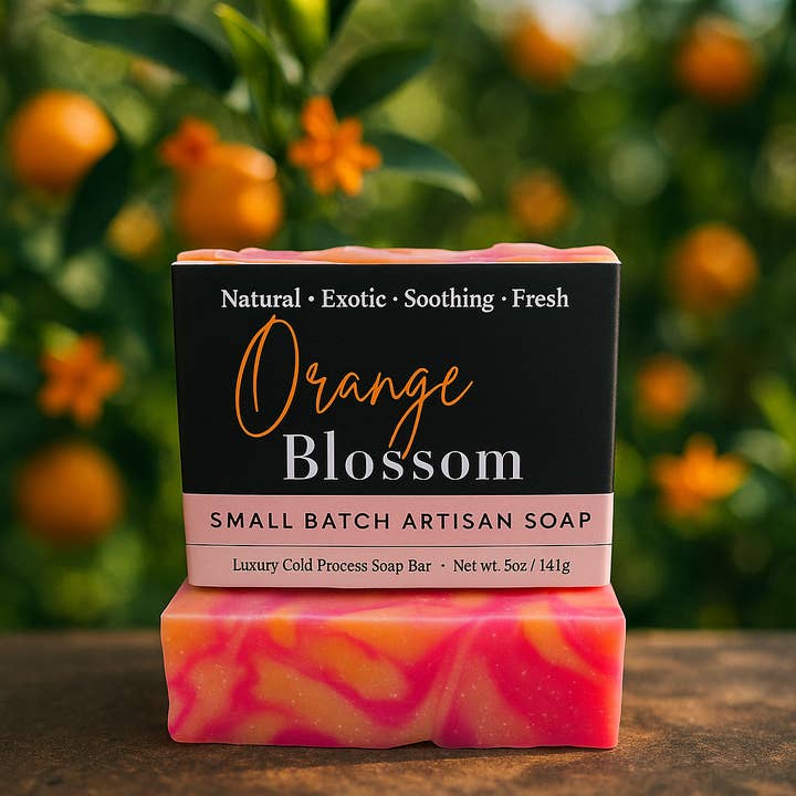 Orange Blossom Soap Bar for wholesale by DeShawn Marie Soap Boutique