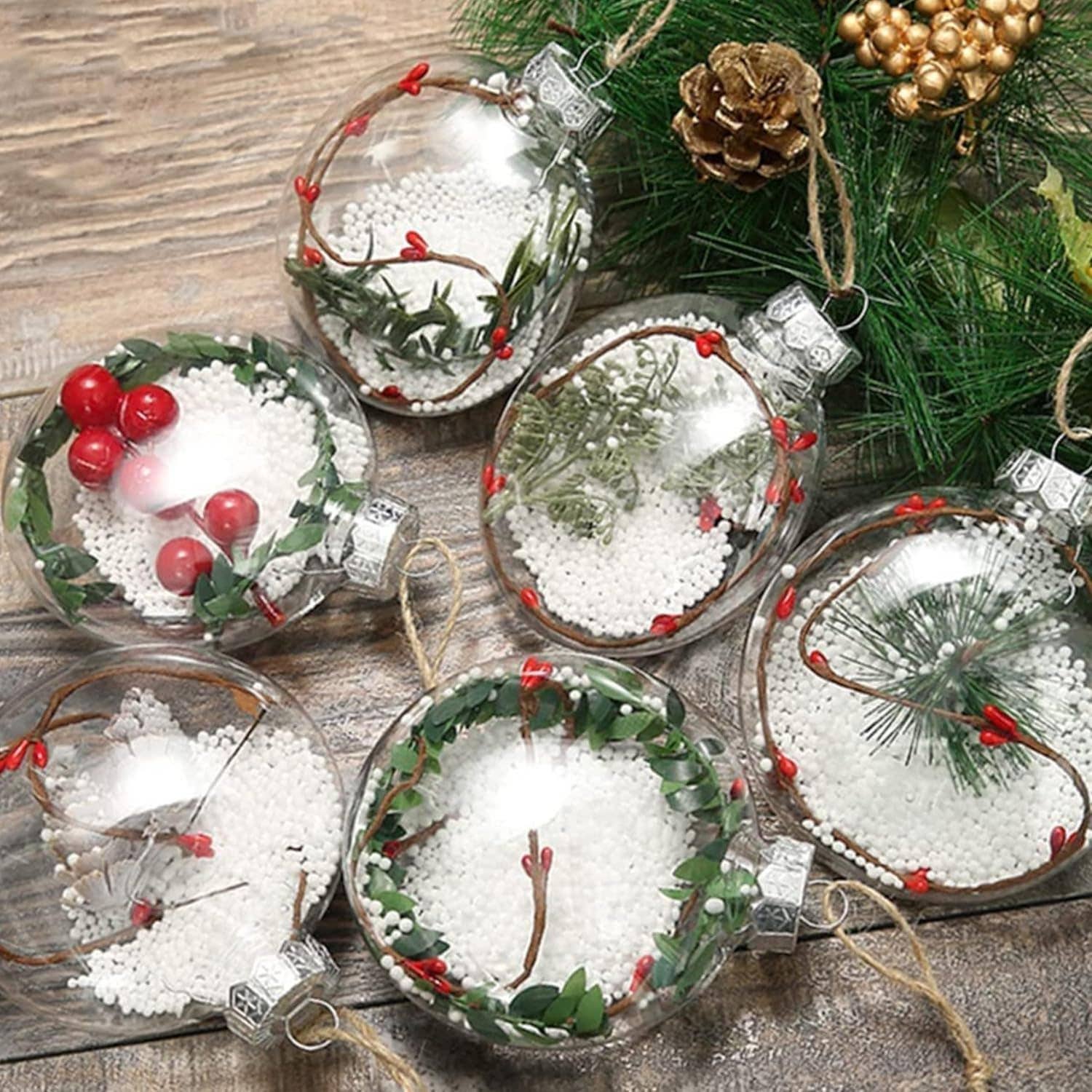 4E's Novelty - Wholesale Artificial Christmas Tree - 4E's Clear Fillable Ornaments - 12 Pack 80mm DIY Craft Decor2