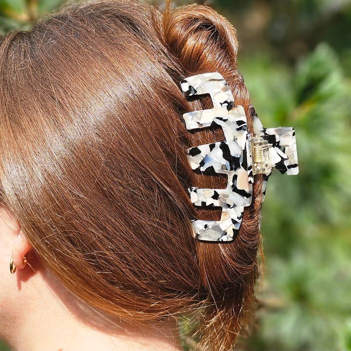 Spiffy & Splendid - Wholesale Hair Clip - Women's - Catherine Hair Claw - Ivory & Slate // Clip, Fall9