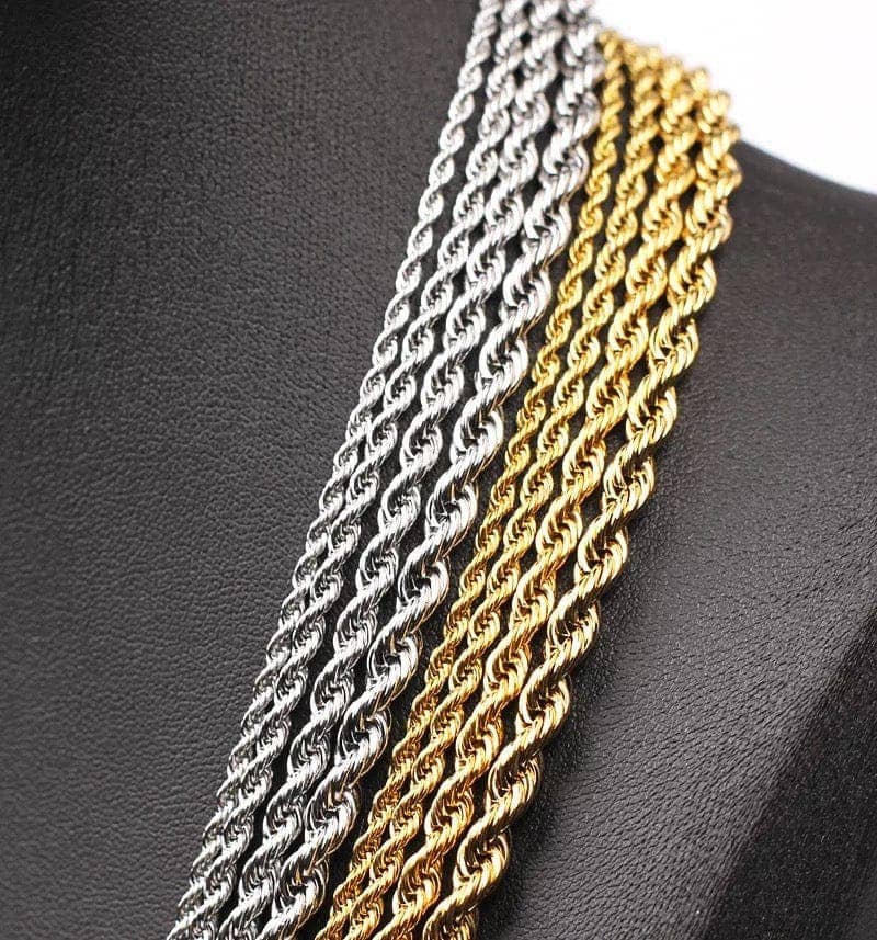 ElevateWell - Wholesale Link & Chain Necklace - Gold Rope Chain3