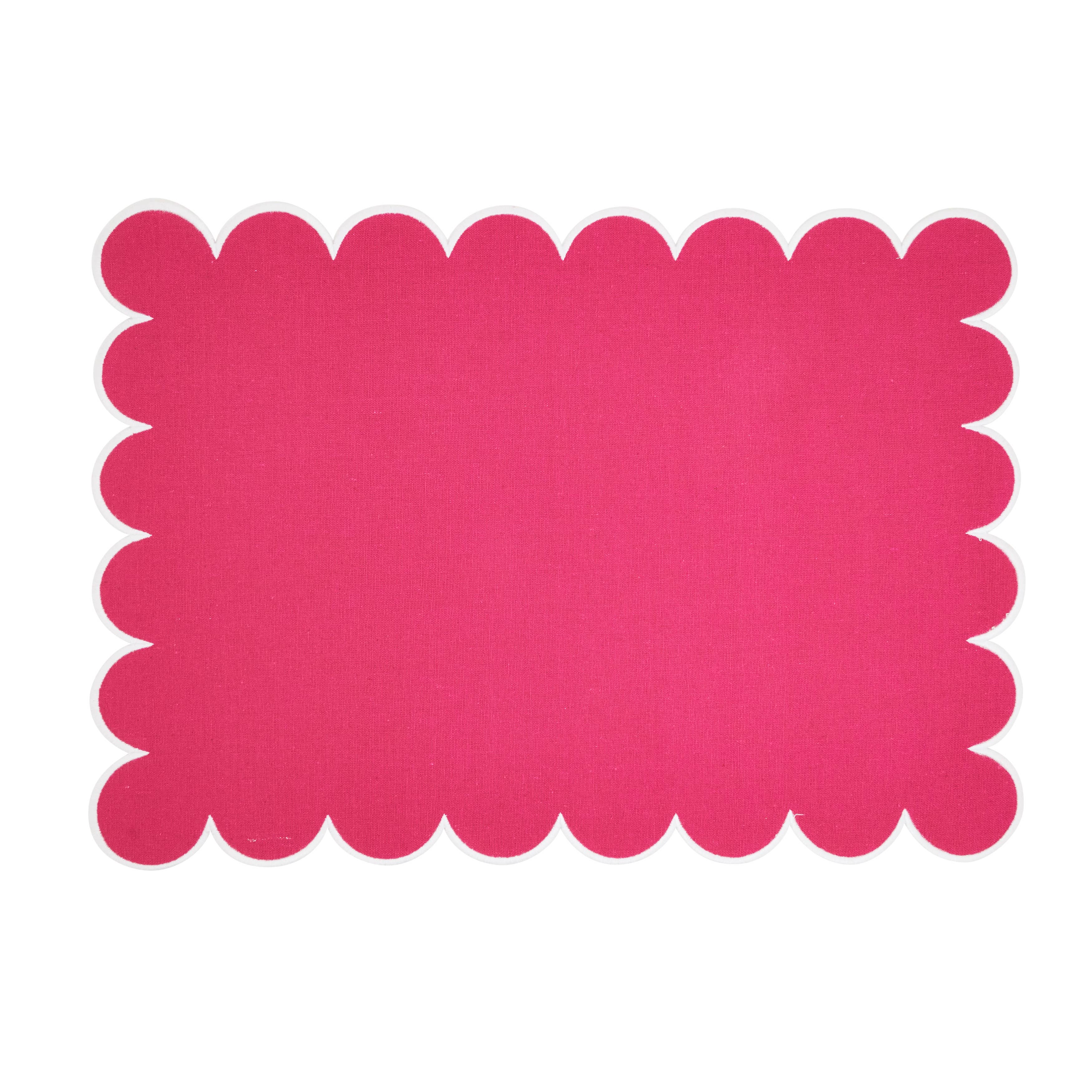 Saro Lifestyle – wholesale Placemat – Cotton Scalloped Placemat3