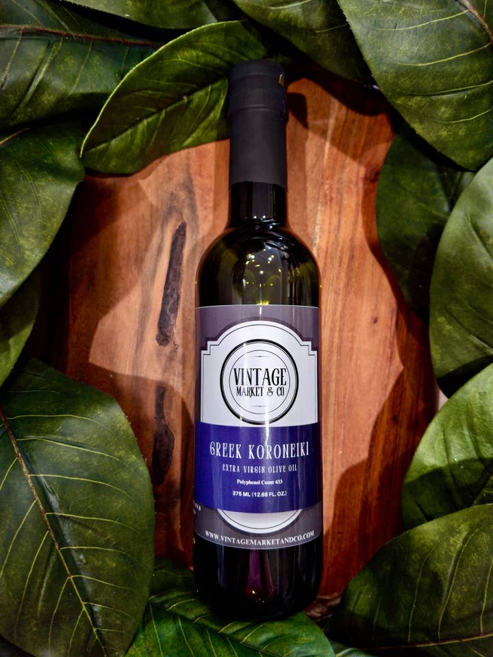 Huile d'olive extra vierge grecque Koroneiki 375 ml/12,68 oz pour la vente par Vintage Market & Co