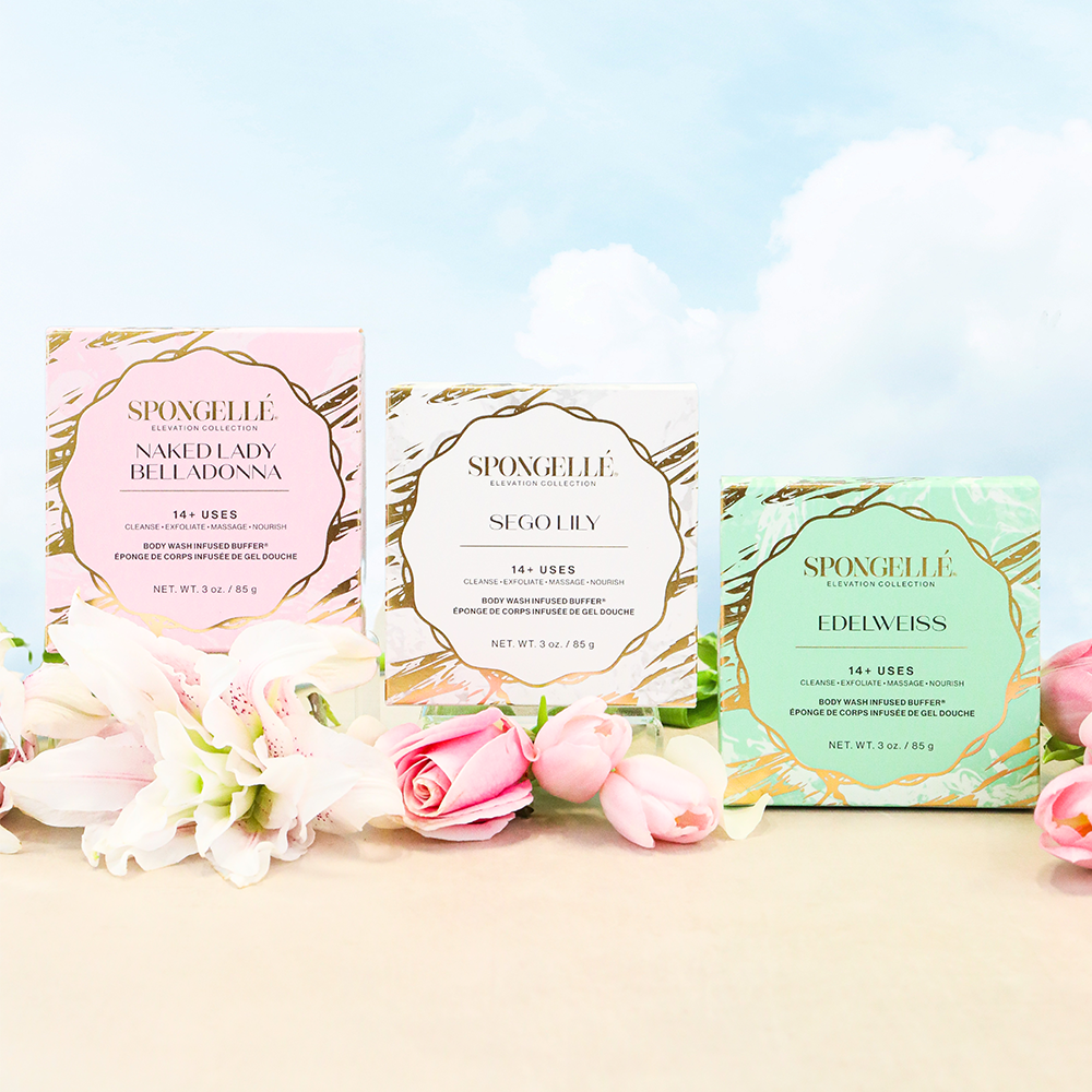 Spongellé | Valentines Day Gifts | Easter Gifts - Vendita all'ingrosso Spugne da bagno morbide e a rete - Confezione assortita di Elevation Body Buffer0