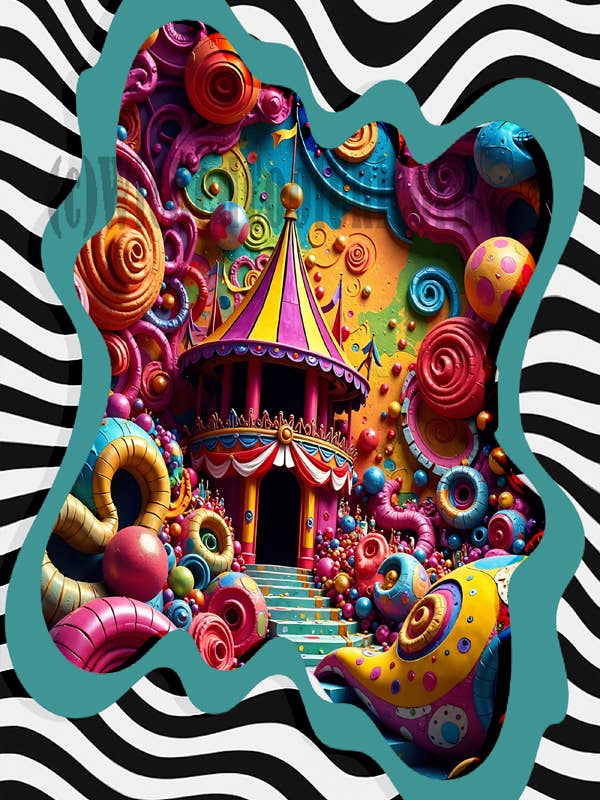 4x6 in. Art Prints with Magnetic Backing: neoPOP! for wholesale by Wicked Cool Unicorn