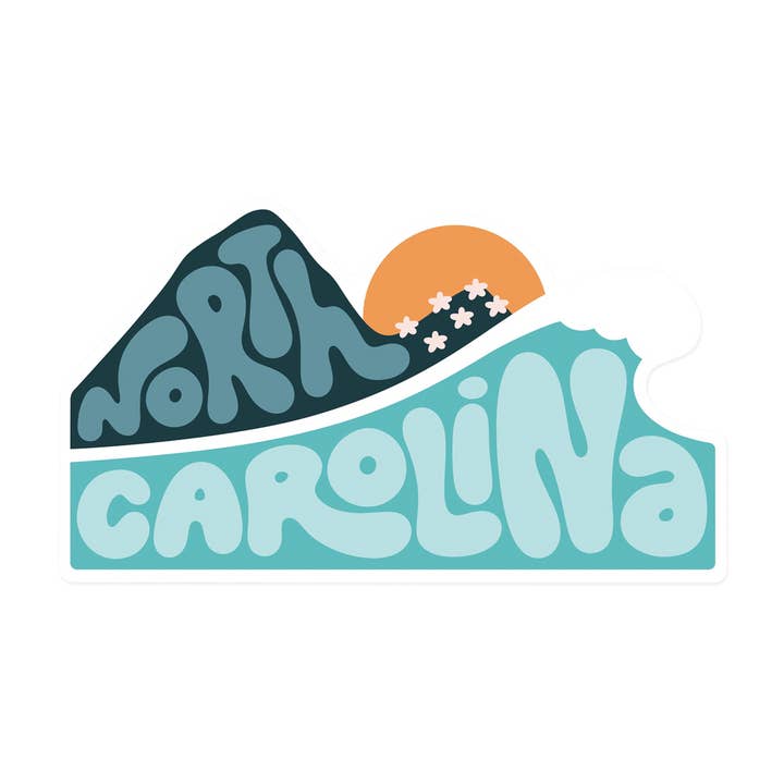 KANDS.CO - Wholesale Sticker - NC Mountains To Sea Sticker0