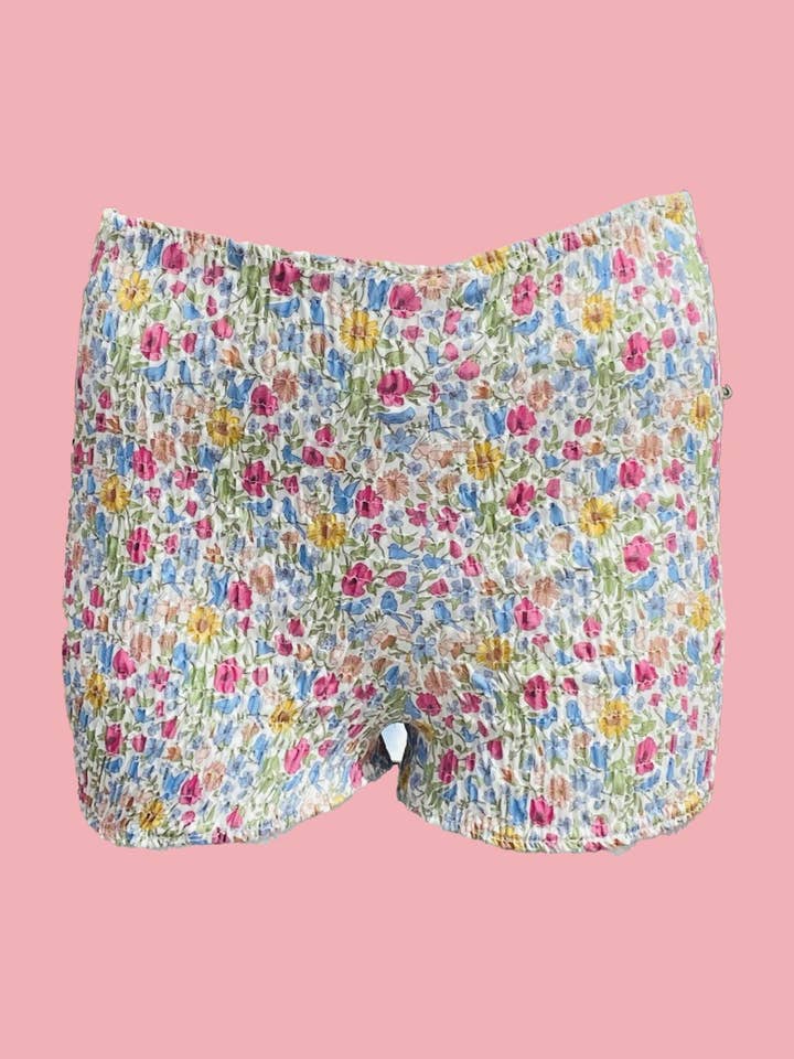 SHORTS Smock-Punkt Verzauberter Wald Weiße Basis Ribes von LOVE für den Großhandel von RIBES OF LOVE