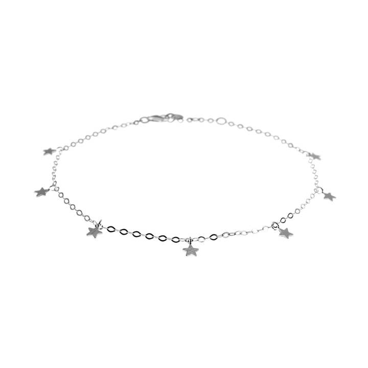 Glaube Silberfußkettchen mit Sternanhängern für den Großhandel von Kali Ma Designs - Sterling Silver Jewellery