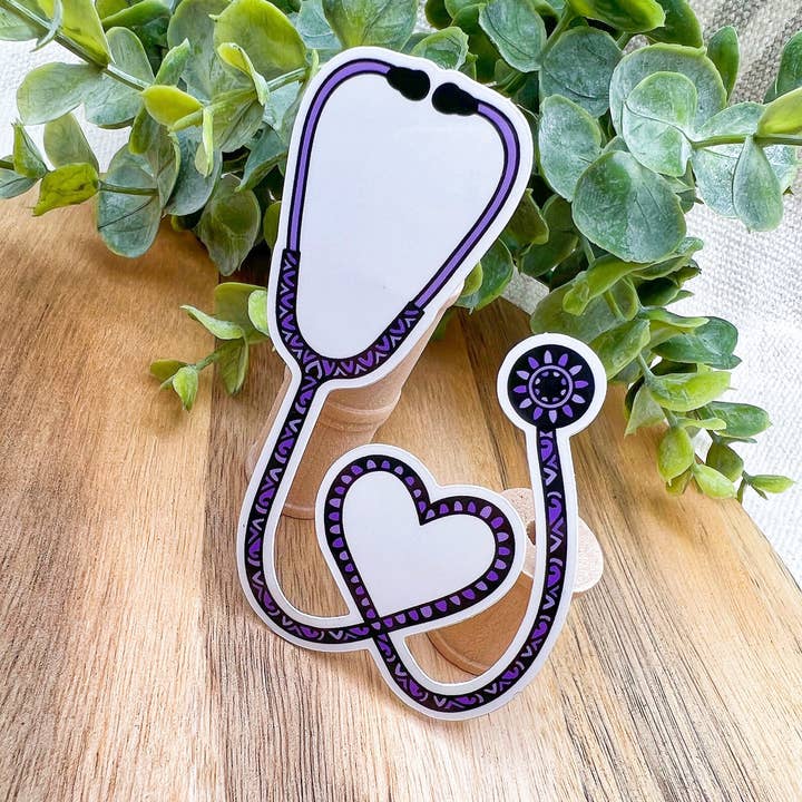 Nurse Waterproof Sticker, Stethoscope Waterproof Sticker for wholesale by Crafted by Chris Co.