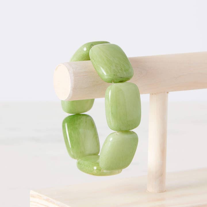 Hot Girls Pearls-Freezable Cooling Jewelry - Wholesale Beaded Bracelet - Sweet Pea Chicklet Cooling Bracelet
