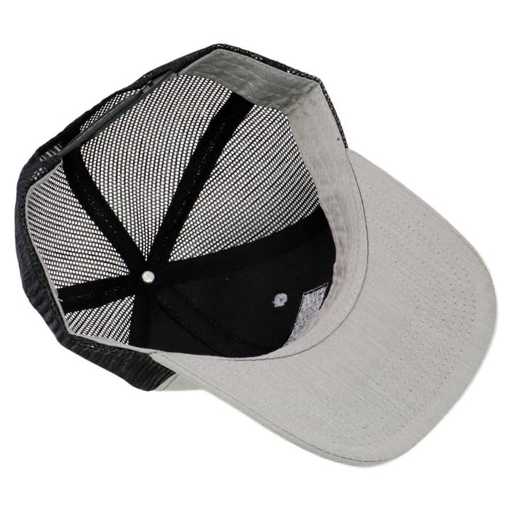 Cap Zone - Wholesale Trucker Hat - Unisex - Police Blue Line American Flag Mesh Trucker Hat