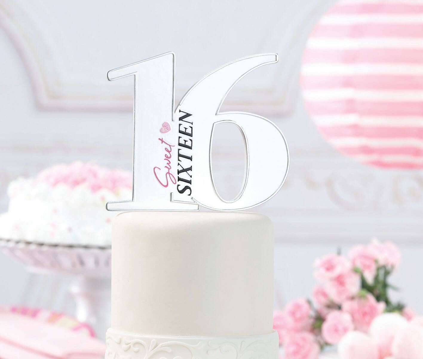 Lillian Rose - Wholesale Cake/Cupcake Topper - Lillian Rose Sweet Sixteen Party Cake Topper1