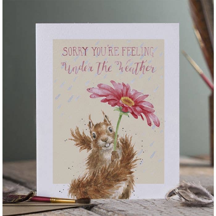 Wrendale Designs - Wholesale Sympathy Card - Under The Weather Gift Enclosure Card1