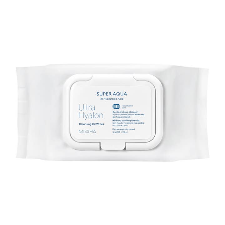 Lingettes nettoyantes MISSHA Super Aqua Ultra Hyalron 30 feuilles pour la vente par Exod International