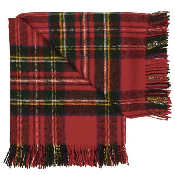 Prince of Scots - Wholesale Throw Blanket - Highland Tartan Tweed Merino Wool Throw - Royal Stewart4