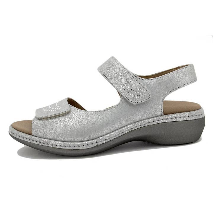 Removable Insole Suede Metal Pearl Sandal 250818 for wholesale by PieSanto