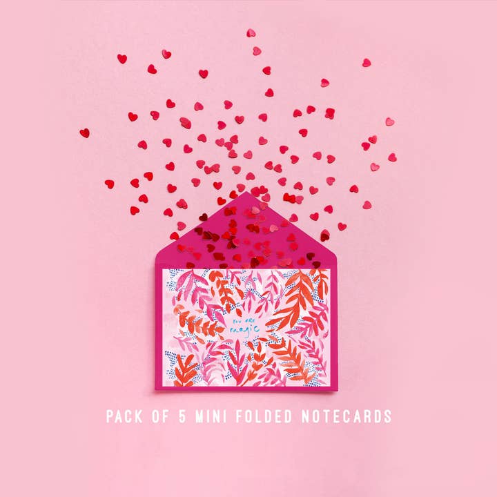 Mini bigliettini con scritta «You Are Magic», set da 5 per la vendita all'ingrosso da parte di Little Fish Stationery