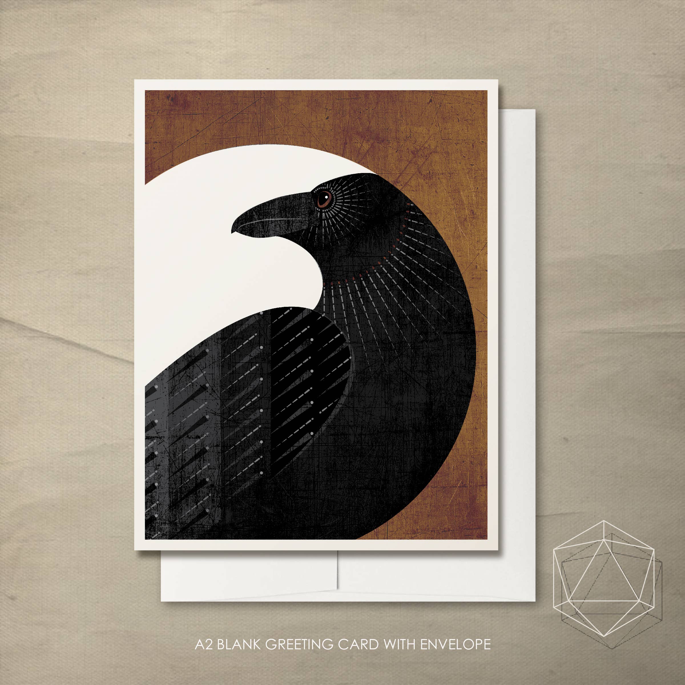 Lucky Skye Graphics - Vendita all'ingrosso Biglietti di auguri generici - Biglietto di auguri bianco A2 - Raven0