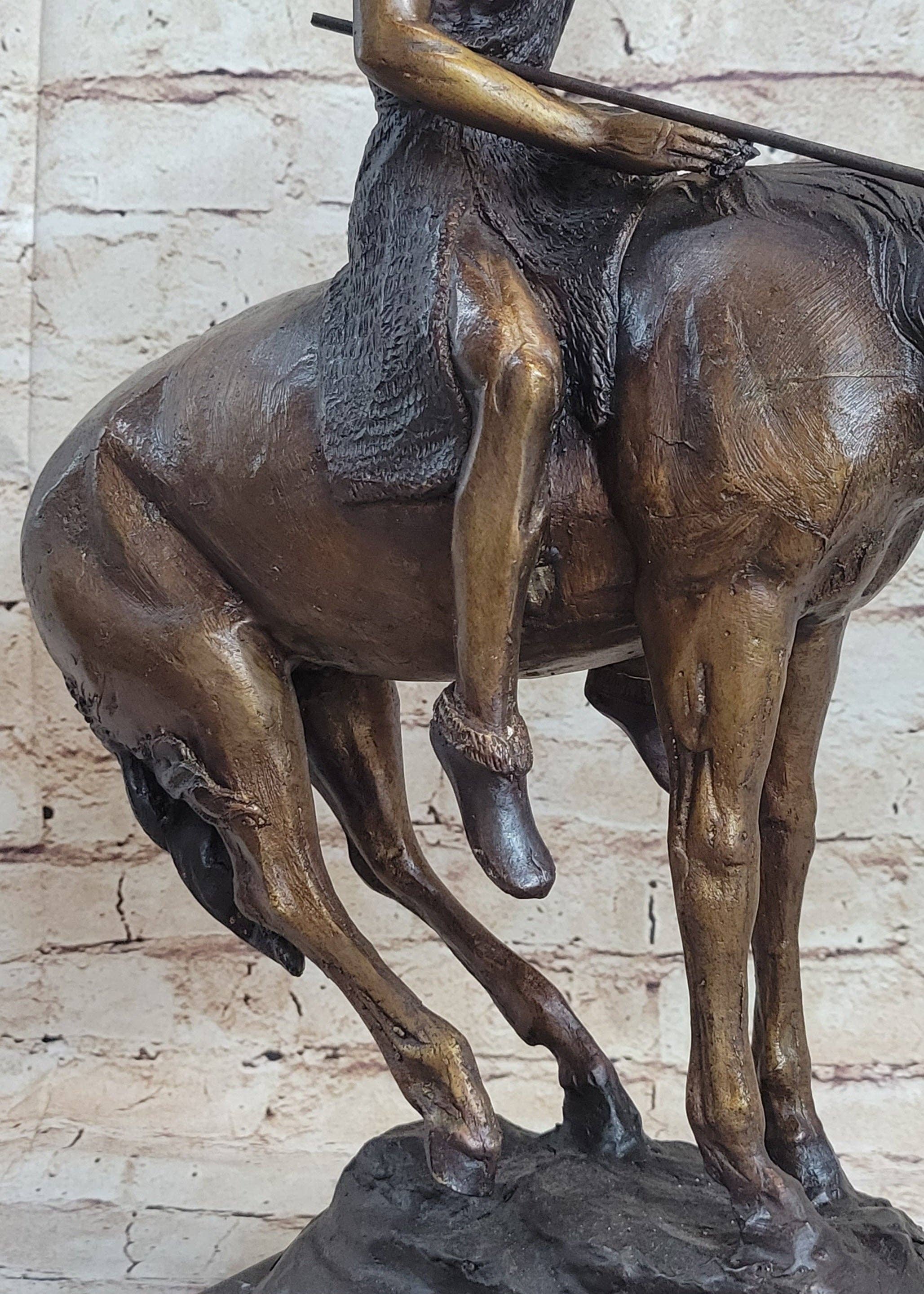 Bronzhaus - Wholesale Sculpture - End of the Trail by James Earle Fraser Bronze Statue Sculpture Western Native American8